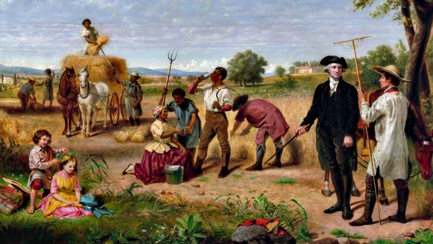 George Washington as Farmer at Mount Vernon painting by Junius Brutus Stearns